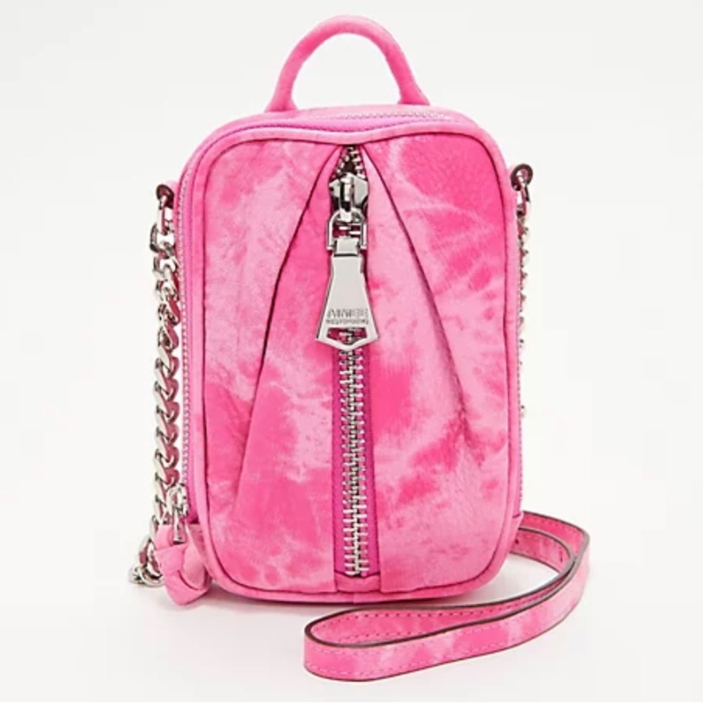 Aimee Kestenberg Leather Tamitha Rfid Blocking Chain Crossbody In Pink